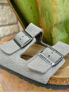 Birkenstock Men’s Grey Arizona Two-Strap Sandal padded 44 Europe 11.5 us